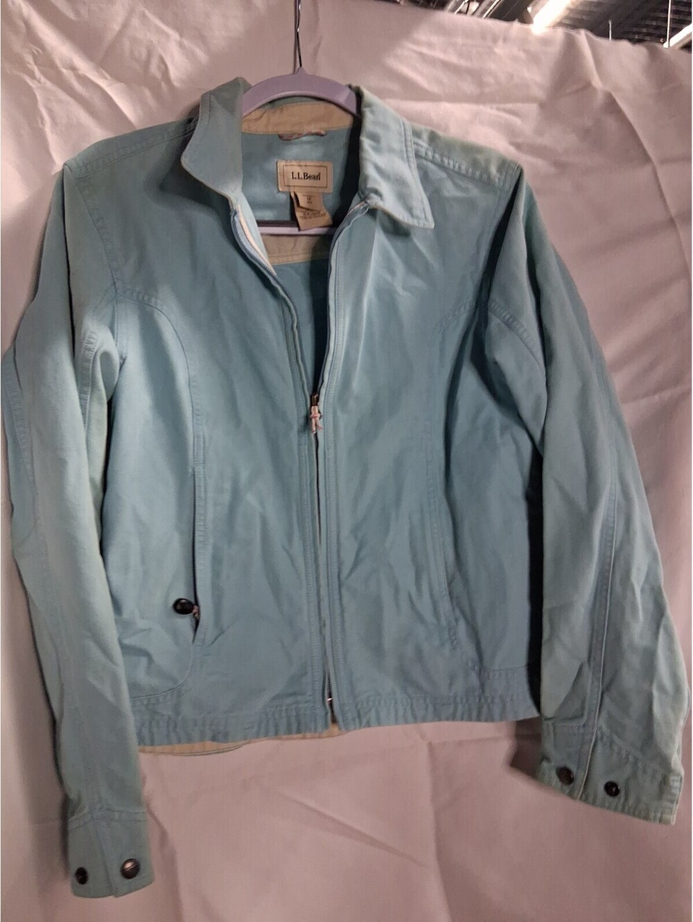 Vintage 90s LL Bean Blue Chore Jacket Medium Barn Country Utility Ranch